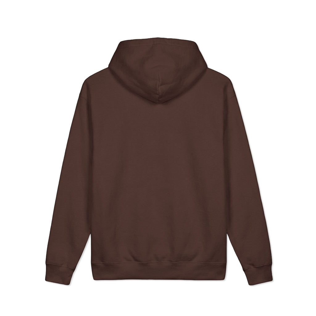 Black Cat Illustration Hoodie | Brown Pullover Sweatshirt